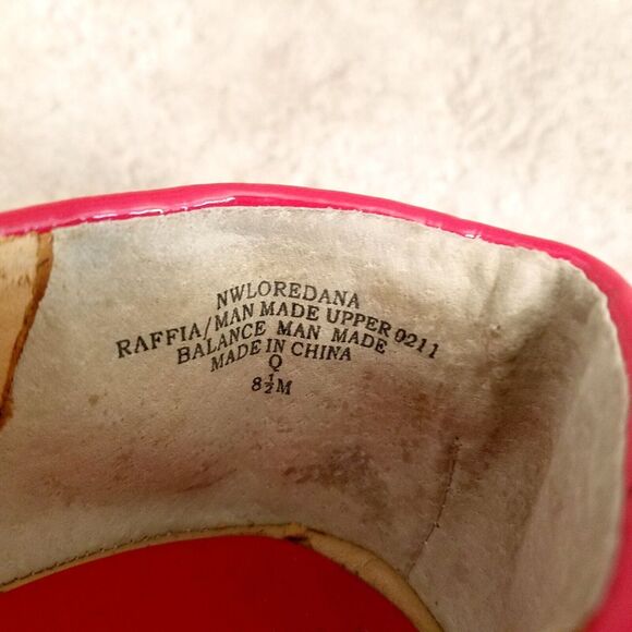 Nine West Womens Loredana Size 8.5 Tan Red Woven Slip On Ballet Flats - Picture 2 of 10